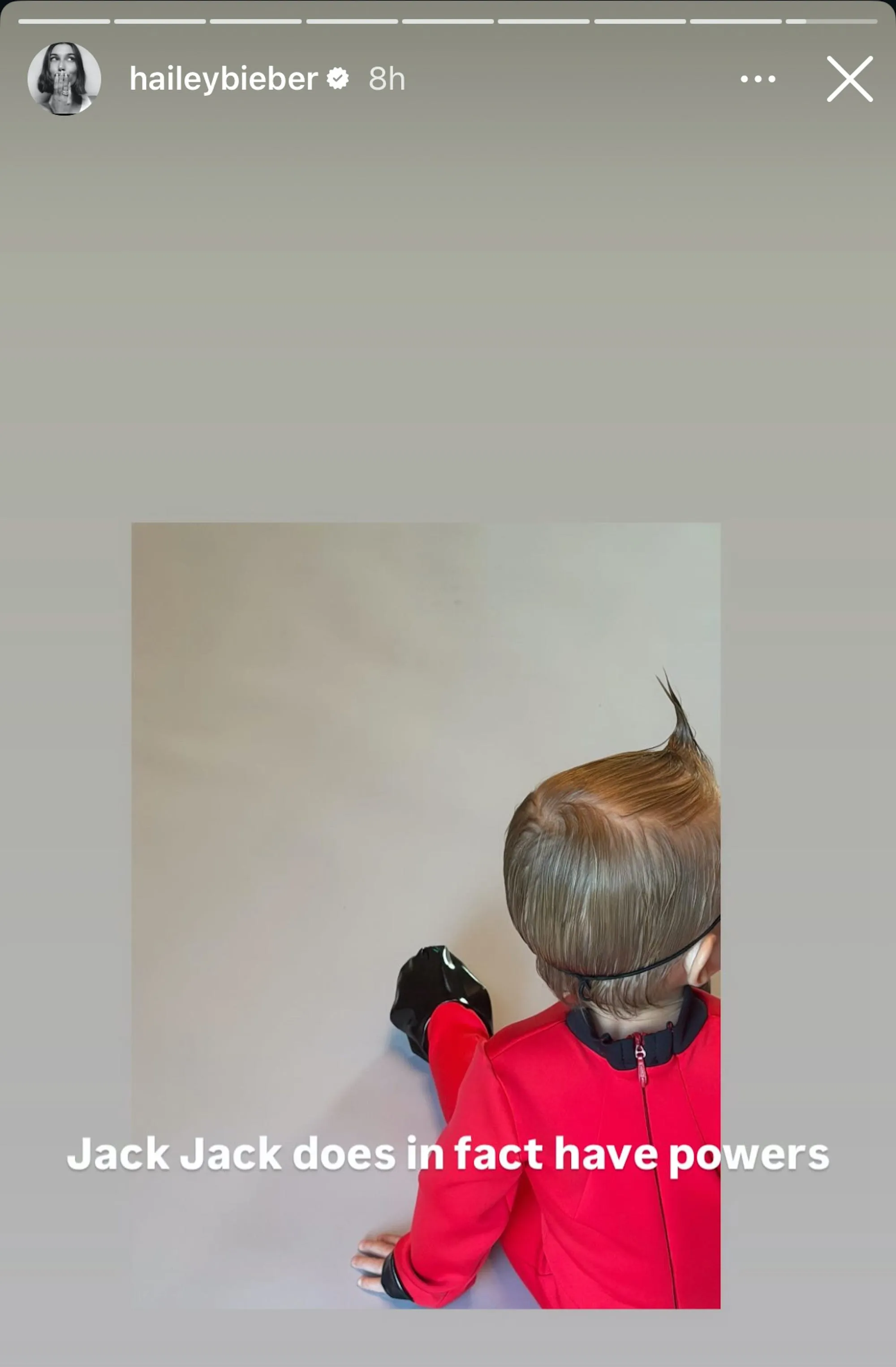 child dressed as jackjack from the incredibles