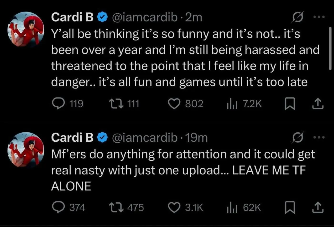 Cardi B 's tweets