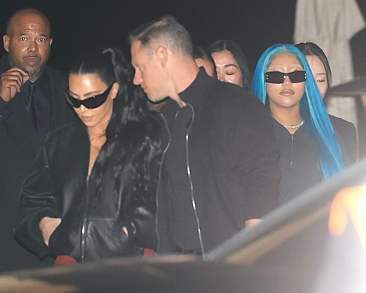 North West shows off her bleached eyebrows during night out with mom Kim  Kardashian